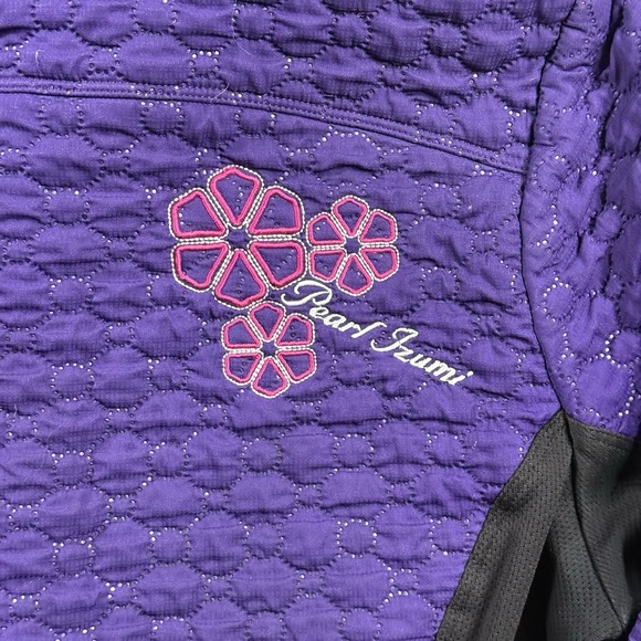 Pearl Izumi Cycling Jacket Women's Size Medium Quilted Purple & Black Full Zip - Picture 13 of 16